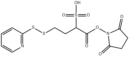 Butanoic acid, 4-(2-pyridinyldithio)-2-sulfo-, 1-(2,5-dioxo-1-pyrrolidinyl) ester Structural