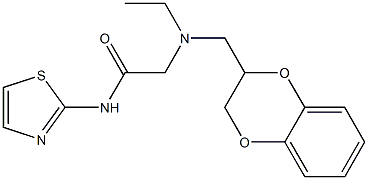 Acetamide, 2-[[(2,3-dihydro-1,4-benzodioxin-2-yl)methyl]ethylamino]-N-2-thiazolyl- Structural