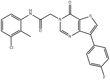 Thieno[3,2-d]pyrimidine-3(4H)-acetamide, N-(3-chloro-2-methylphenyl)-7-(4-fluorophenyl)-4-oxo- Structural