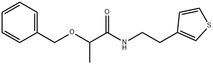 Propanamide, 2-(phenylmethoxy)-N-[2-(3-thienyl)ethyl]- Structural