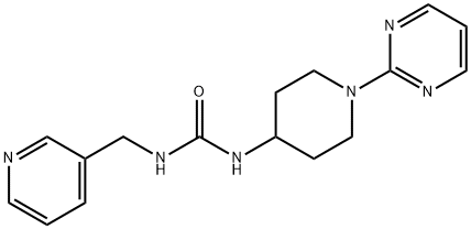 Urea, N-(3-pyridinylmethyl)-N'-[1-(2-pyrimidinyl)-4-piperidinyl]- Structural
