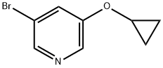 Pyridine, 3-bromo-5-(cyclopropyloxy)- Structural