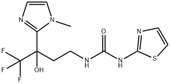 Urea, N-2-thiazolyl-N'-[4,4,4-trifluoro-3-hydroxy-3-(1-methyl-1H-imidazol-2-yl)butyl]- Structural