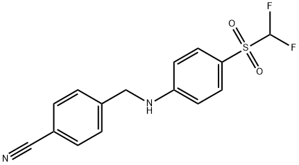 Benzonitrile, 4-[[[4-[(difluoromethyl)sulfonyl]phenyl]amino]methyl]- Structural