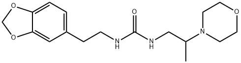 Urea, N-[2-(1,3-benzodioxol-5-yl)ethyl]-N'-[2-(4-morpholinyl)propyl]- Structural