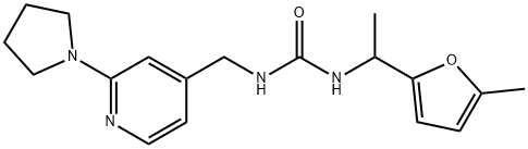 Urea, N-[1-(5-methyl-2-furanyl)ethyl]-N'-[[2-(1-pyrrolidinyl)-4-pyridinyl]methyl]- Structural