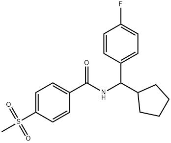 Benzamide, N-[cyclopentyl(4-fluorophenyl)methyl]-4-(methylsulfonyl)- Structural
