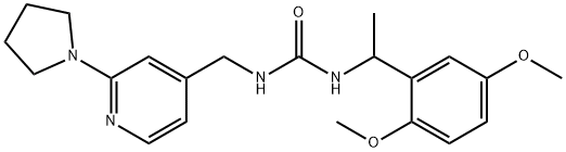 Urea, N-[1-(2,5-dimethoxyphenyl)ethyl]-N'-[[2-(1-pyrrolidinyl)-4-pyridinyl]methyl]- Structural