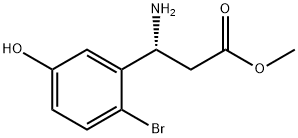 METHYL (3R)-3-AMINO-3-(2-BROMO-5-HYDROXYPHENYL)PROPANOATE