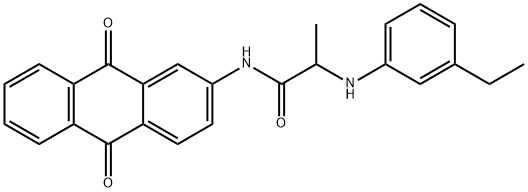 Propanamide, N-(9,10-dihydro-9,10-dioxo-2-anthracenyl)-2-[(3-ethylphenyl)amino]- Structural
