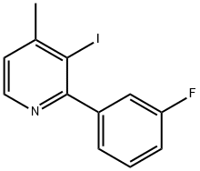 Pyridine, 2-(3-fluorophenyl)-3-iodo-4-methyl- Structural