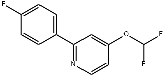Pyridine, 4-(difluoromethoxy)-2-(4-fluorophenyl)- Structural