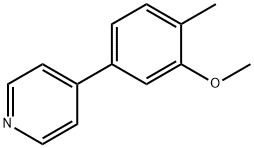 Pyridine, 4-(3-methoxy-4-methylphenyl)- Structural