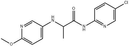 Propanamide, N-(5-chloro-2-pyridinyl)-2-[(6-methoxy-3-pyridinyl)amino]- Structural
