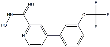 N-Hydroxy-4-(3-trifluoromethoxyphenyl)-pyridine-2-carboxamidine Structural