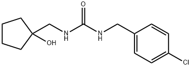 Urea, N-[(4-chlorophenyl)methyl]-N'-[(1-hydroxycyclopentyl)methyl]- Structural