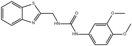 Urea, N-(2-benzothiazolylmethyl)-N'-(3,4-dimethoxyphenyl)- Structural