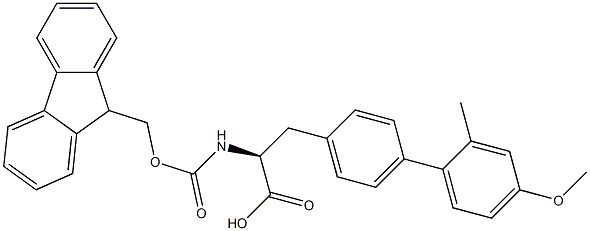 Fmoc-4-(4-methoxy-2-methyl-phenyl)-L-phenylalanine Structural