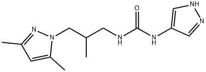 Urea, N-[3-(3,5-dimethyl-1H-pyrazol-1-yl)-2-methylpropyl]-N'-1H-pyrazol-4-yl- Structural
