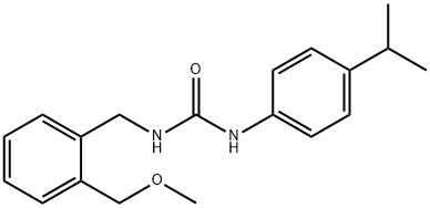 Urea, N-[[2-(methoxymethyl)phenyl]methyl]-N'-[4-(1-methylethyl)phenyl]- Structural