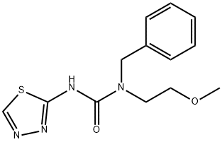 Urea, N-(2-methoxyethyl)-N-(phenylmethyl)-N'-1,3,4-thiadiazol-2-yl- Structural