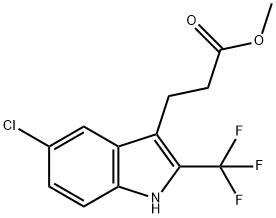 Methyl 3-(5-chloro-2-(trifluoromethyl)-1H-indol-3-yl)propanoate Structural
