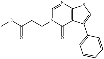 Thieno[2,3-d]pyrimidine-3(4H)-propanoic acid, 4-oxo-5-phenyl-, methyl ester Structural