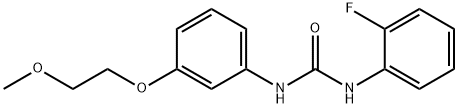 Urea, N-(2-fluorophenyl)-N'-[3-(2-methoxyethoxy)phenyl]- Structural