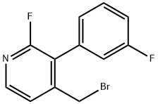 Pyridine, 4-(bromomethyl)-2-fluoro-3-(3-fluorophenyl)- Structural