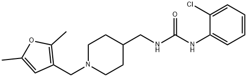 Urea, N-(2-chlorophenyl)-N'-[[1-[(2,5-dimethyl-3-furanyl)methyl]-4-piperidinyl]methyl]- Structural