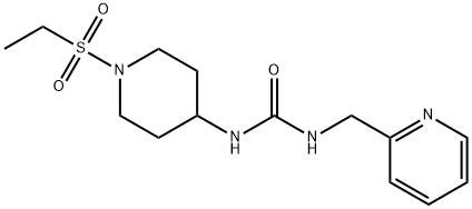 Urea, N-[1-(ethylsulfonyl)-4-piperidinyl]-N'-(2-pyridinylmethyl)- Structural