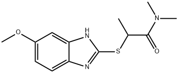 Propanamide, 2-[(6-methoxy-1H-benzimidazol-2-yl)thio]-N,N-dimethyl- Structural