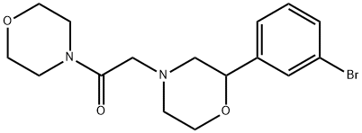 Ethanone, 2-[2-(3-bromophenyl)-4-morpholinyl]-1-(4-morpholinyl)- Structural