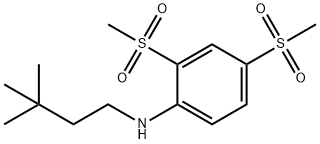 Benzenamine, N-(3,3-dimethylbutyl)-2,4-bis(methylsulfonyl)- Structural