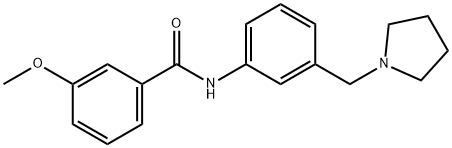 Benzamide, 3-methoxy-N-[3-(1-pyrrolidinylmethyl)phenyl]- Structural