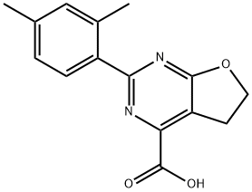 Furo[2,3-d]pyrimidine-4-carboxylic acid, 2-(2,4-dimethylphenyl)-5,6-dihydro- Structural