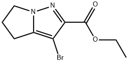 ethyl 3-bromo-4H,5H,6H-pyrrolo[1,2-b]pyrazole-2-carboxylate Structural