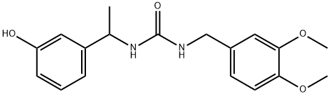 Urea, N-[(3,4-dimethoxyphenyl)methyl]-N'-[1-(3-hydroxyphenyl)ethyl]- Structural
