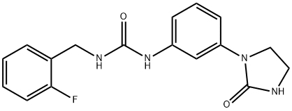 Urea, N-[(2-fluorophenyl)methyl]-N'-[3-(2-oxo-1-imidazolidinyl)phenyl]- Structural