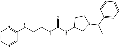 Urea, N-[1-(1-phenylethyl)-3-pyrrolidinyl]-N'-[2-(2-pyrazinylamino)ethyl]- Structural