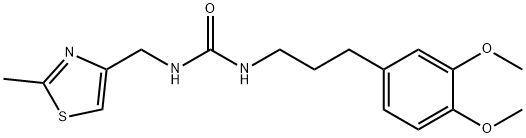 Urea, N-[3-(3,4-dimethoxyphenyl)propyl]-N'-[(2-methyl-4-thiazolyl)methyl]- Structural