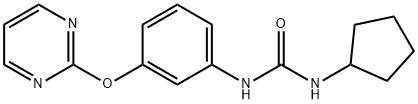 Urea, N-cyclopentyl-N'-[3-(2-pyrimidinyloxy)phenyl]- Structural