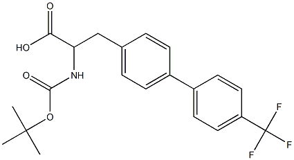 Boc-4-(4-trifluoromethylphenyl)-DL-phenylalanine Structural