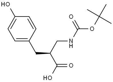 Boc-(S)-3-amino-2-(4-hydroxybenzyl)propanoicacid Structural