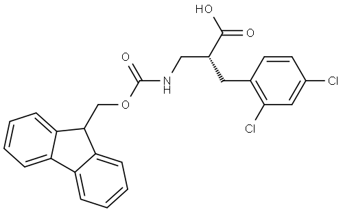 Fmoc-(R)-3-amino-2-(2,4-dichlorobenzyl)propanoicacid Structural