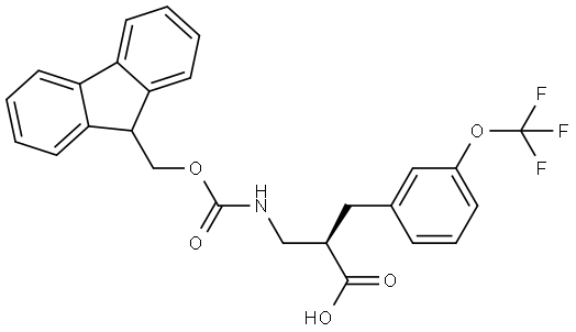 Fmoc-(R)-3-amino-2-(3-(trifluoromethoxy)benzyl)propanoicacid Structural