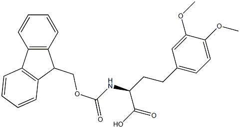 (2S)-4-(3,4-dimethoxyphenyl)-2-({[(9H-fluoren-9-yl)methoxy]carbonyl}amino)butanoic acid Structural