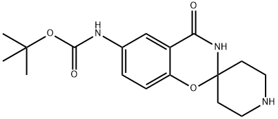 tert-Butyl (4-oxo-3,4-dihydrospiro[benzo[e][1,3]oxazine-2,4'-piperidin]-6-yl)carbamate Structural
