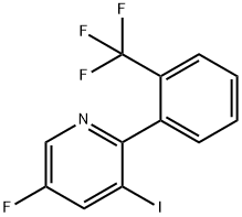 Pyridine, 5-fluoro-3-iodo-2-[2-(trifluoromethyl)phenyl]- Structural