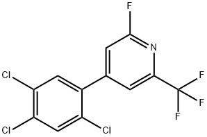 Pyridine, 2-fluoro-4-(2,4,5-trichlorophenyl)-6-(trifluoromethyl)- Structural
